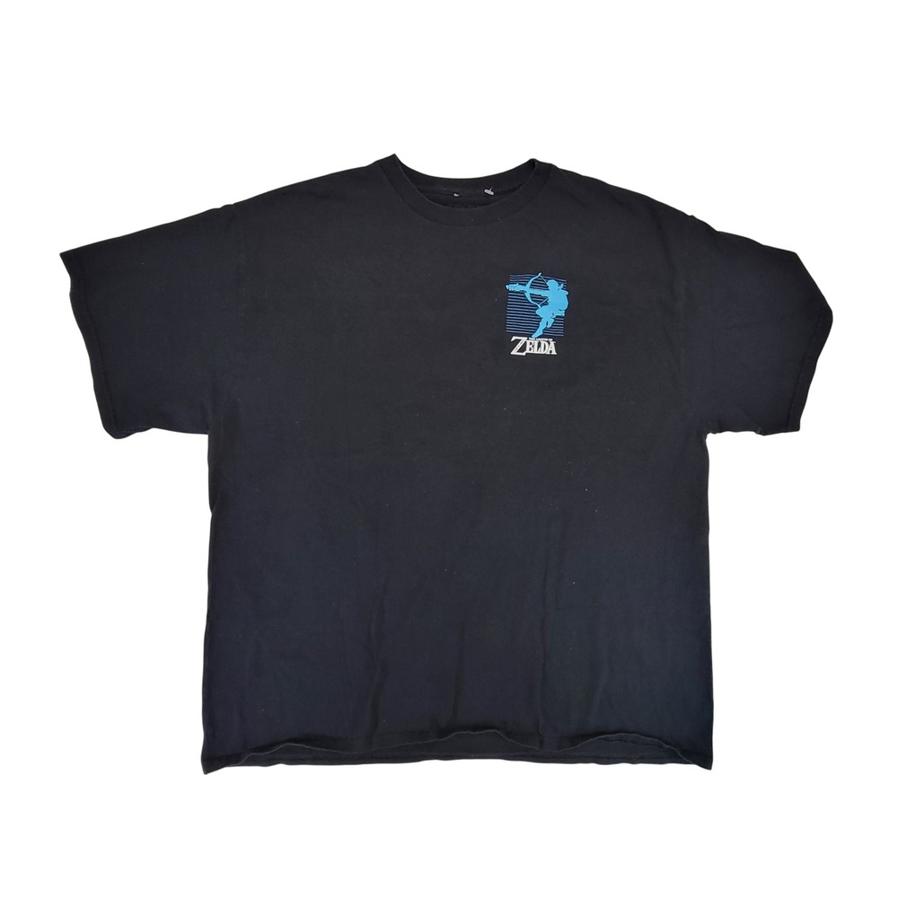 The Legend of Zelda‎ T Shirt XL Black Graphic Tee Link Nintendo